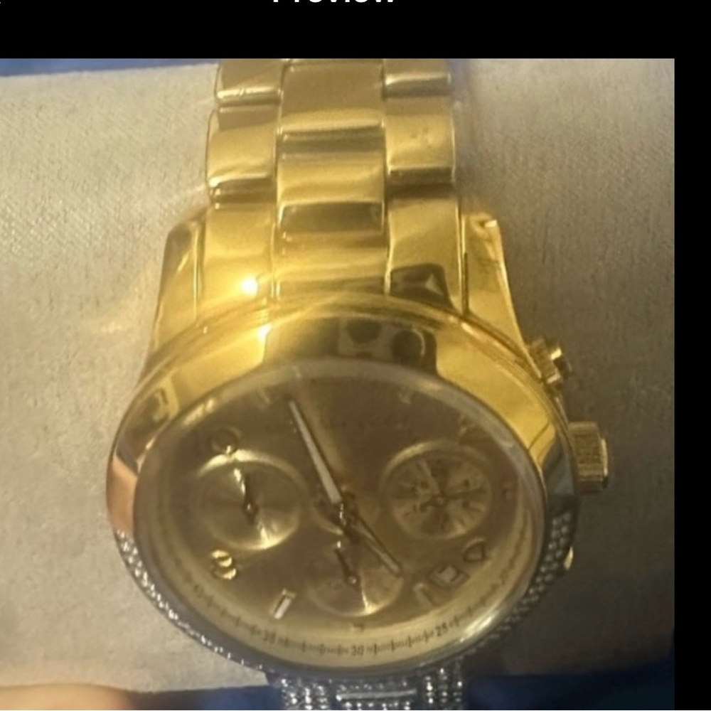 BRAND NEW MICHAEL KORS TWO TONE PAVE RUNWAY WATCH - Picture 2 of 6